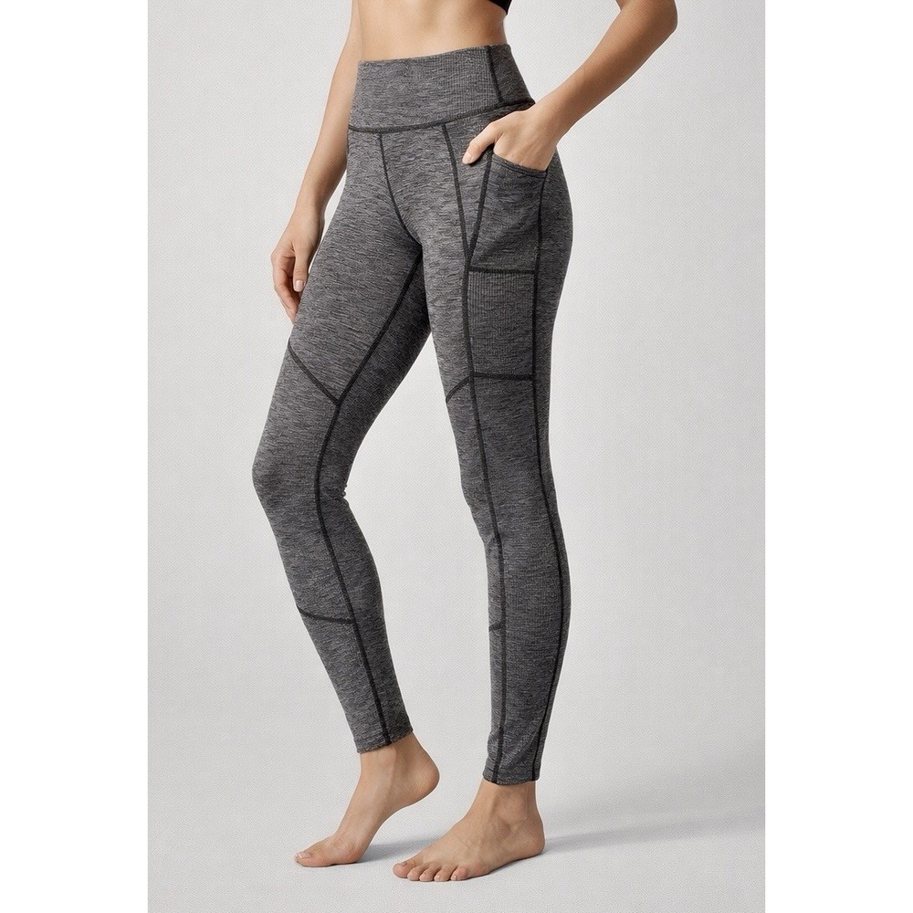 Athleta Contender Tight Gray Marled Pocket High Rise Leggings Petite XSP